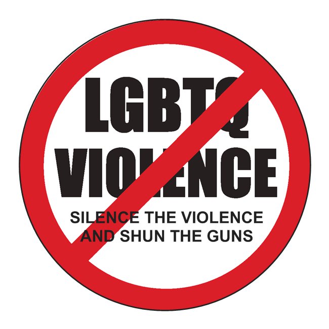 Anti-violence against LGBTQ sticker