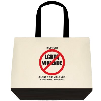 The anti-violence against LGBTQ two tone tote bag - SILENCE THE ...