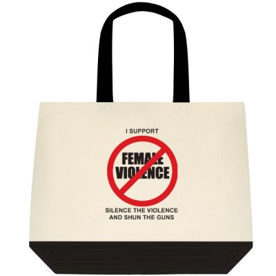 Violence against females two-tone tote bag