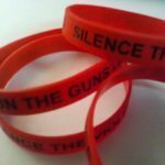 Silence the Violence and Shun the Guns wrist bracelet