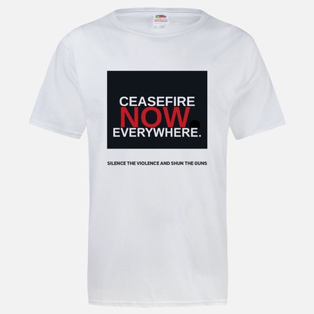 Ceasefire now everywhere t-shirt 1